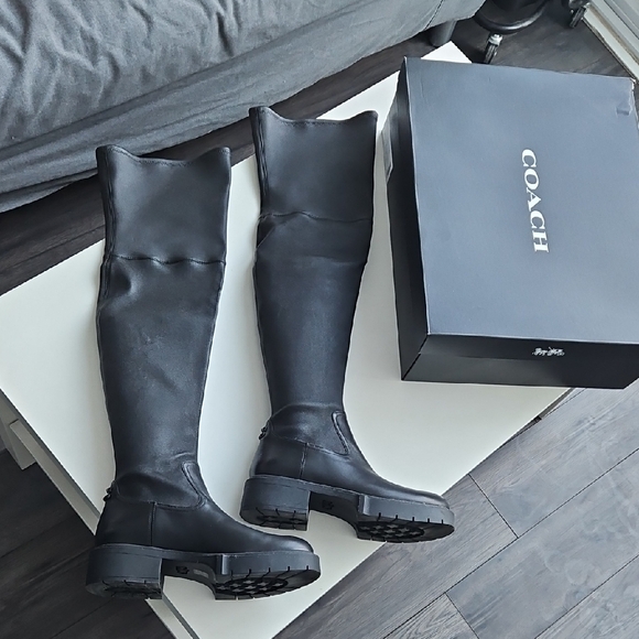 NWT Coach Lisa Boot - Black Over-the-Knee Boot - Picture 5 of 15